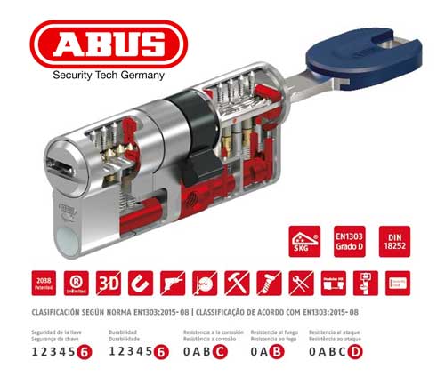 Buen sentimiento expandir anillo Cilindro de Seguridad ABUS BRAVUS MX PRO MAGNET - Cerradura Plus
